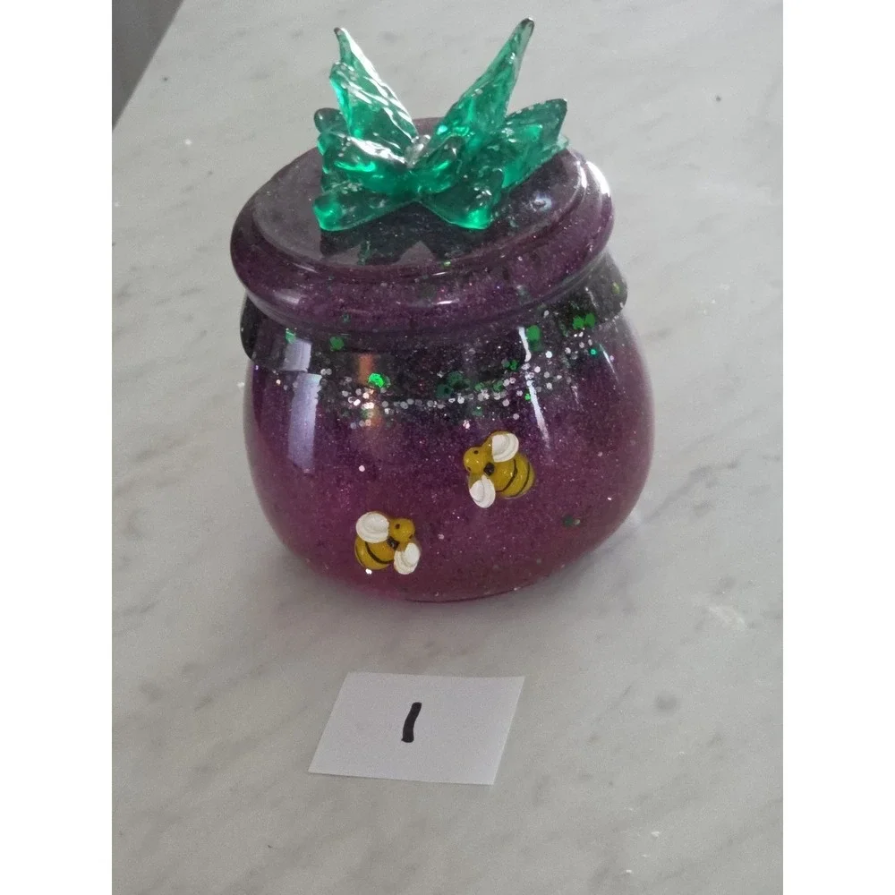 Handmade Resin Stash/Honey Pot Jar